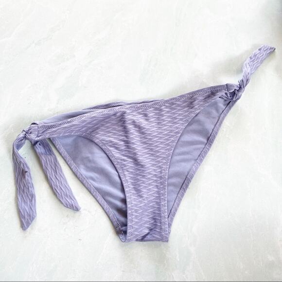 H&M side tie blue patterned bikini bottom sz 8 - Picture 1 of 4